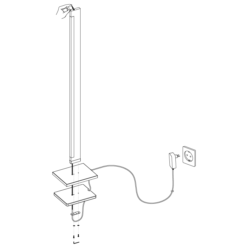 Eglo - LED Dæmpbar touch-funktion gulvlampe CAMACHO LED/22W/230V