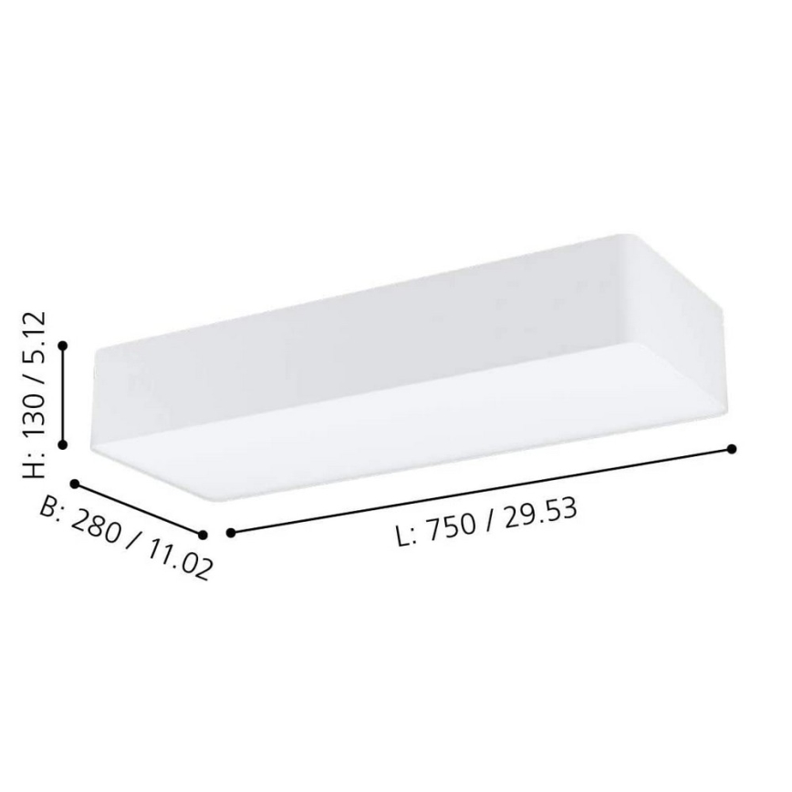 Eglo 99298 - Loftlampe POSADERRA 3xE27/28W/230V