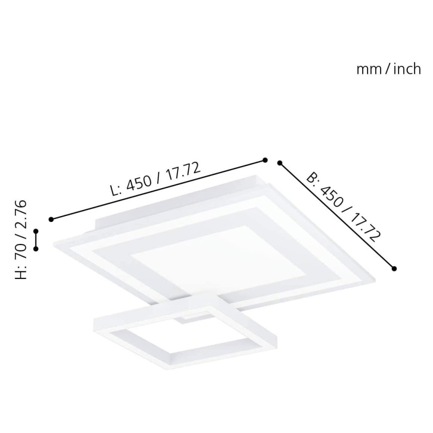 Eglo - LED loftlampe dæmpbar RGB-farver SAVATAEILA-C LED/20W/230V
