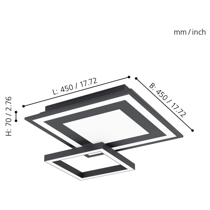 Eglo - LED loftlampe dæmpbar RGB-farver SAVATAEILA-C LED/20W/230V