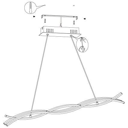 Eglo - LED pendel LED/36W/230V