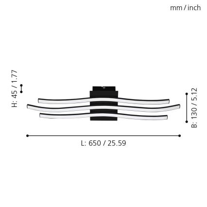 Eglo - LED loftsbelysning LED/21W/230V