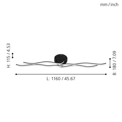 Eglo - LED loftlampe  LED/36W/230V