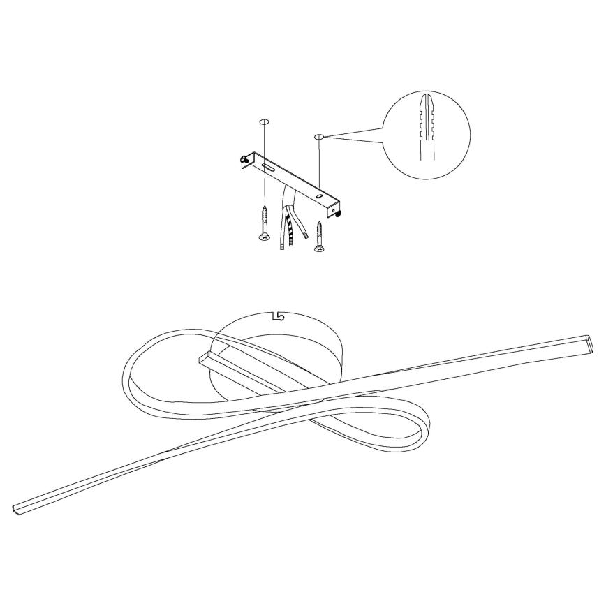 Eglo - LED loftsbelysning LED/21W/230V