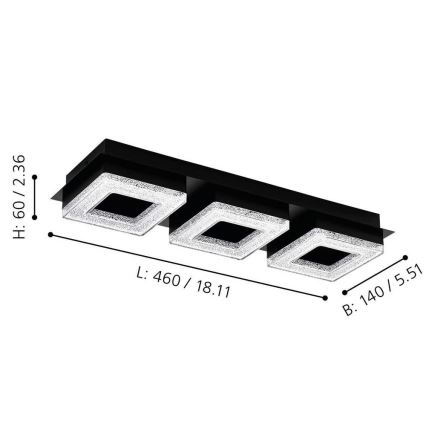 Eglo - LED loftsbelysning 3xLED/4W/230V