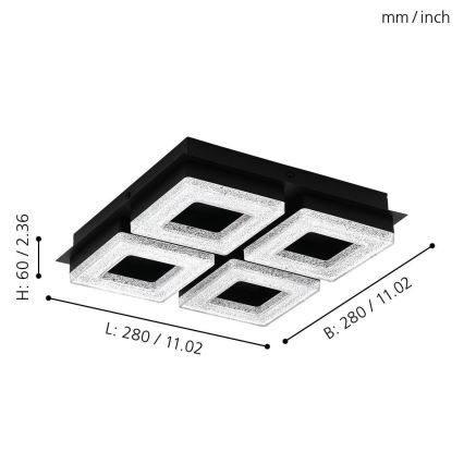 Eglo - LED loftsbelysning 4xLED/4W/230V