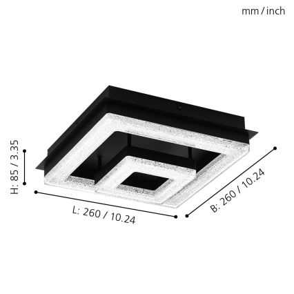 Eglo - LED loftsbelysning LED/12W/230V