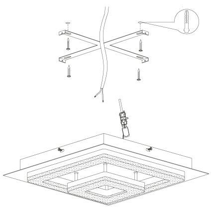 Eglo - LED loftsbelysning LED/12W/230V