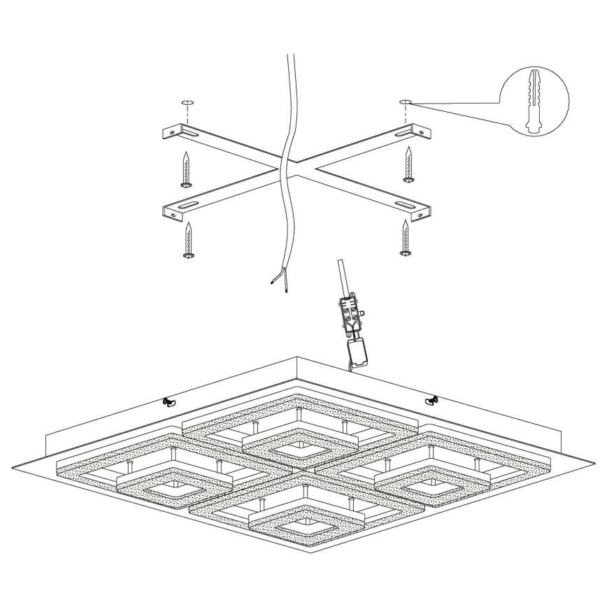 Eglo - LED loftsbelysning LED/12W/230V
