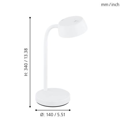 Eglo - LED bordlampe LED/4,5W/230V