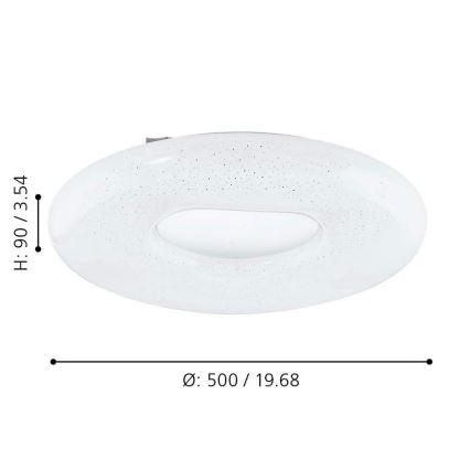 Eglo - LED loftlampe dæmpbar LED/24W/230V + fjernbetjening