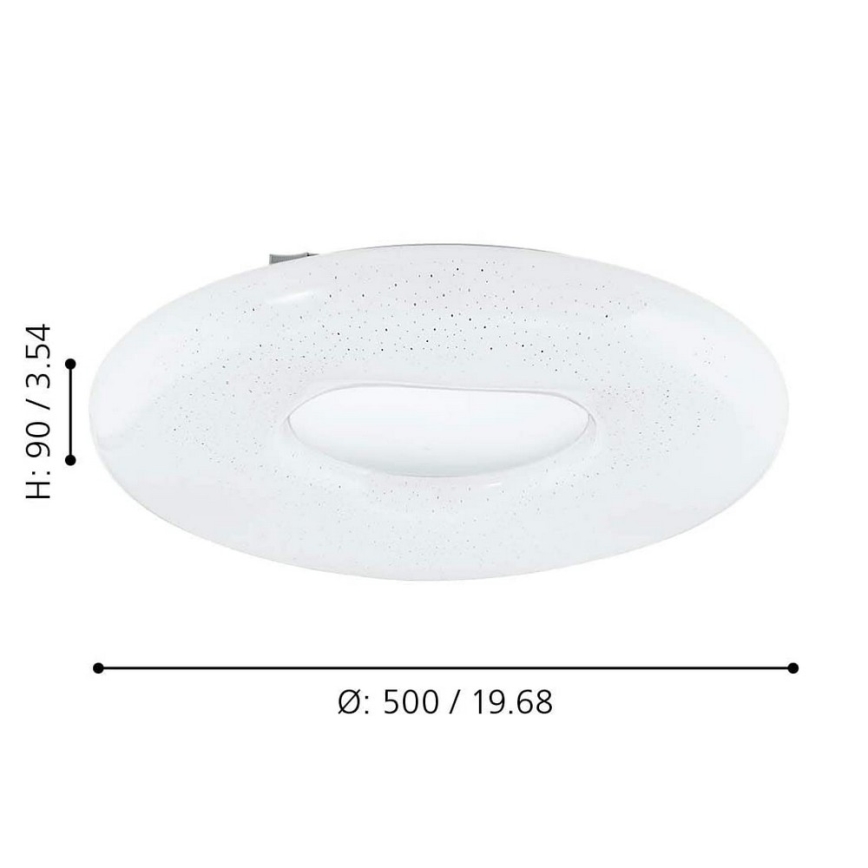 Eglo - LED loftlampe dæmpbar LED/24W/230V + fjernbetjening
