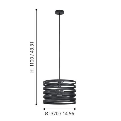 Eglo - Lysekrone i en snor 1xE27/40W/230V