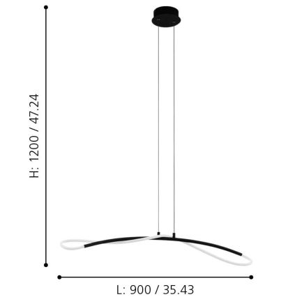 Eglo - LED pendel LED/20W/230V