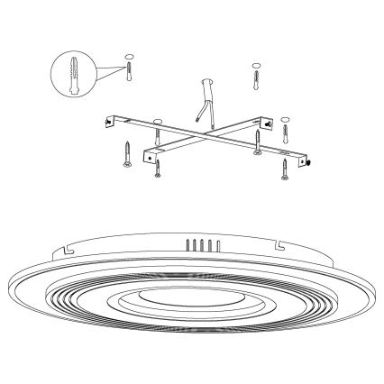 Eglo - LED loftsbelysning 3xLED/16W/230V