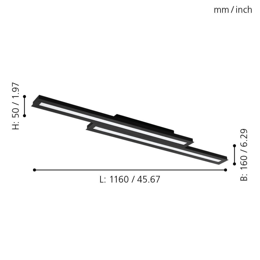 Eglo - LED loftlampe dæmpbar RGB-farver SALITERAS-C 2xLED/10W/230V