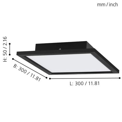 Eglo - LED loftlampe dæmpbar RGB-farver SALOBRENA-C LED/16W/230V + fjernbetjening