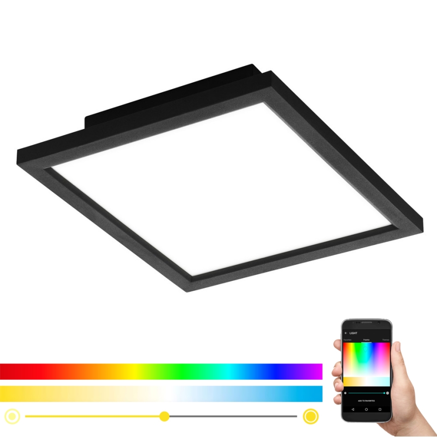 Eglo - LED RGB dæmpbar loftlampe SALOBRENA-C LED/16W/230V 30x30 cm + fjernbetjening