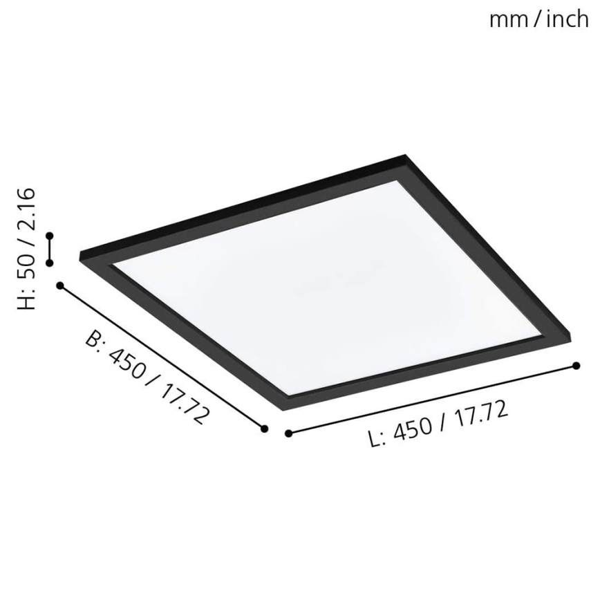Eglo - LED loftlampe dæmpbar RGBW-farver SALOBRENA-C LED/20W/230V + fjernbetjening