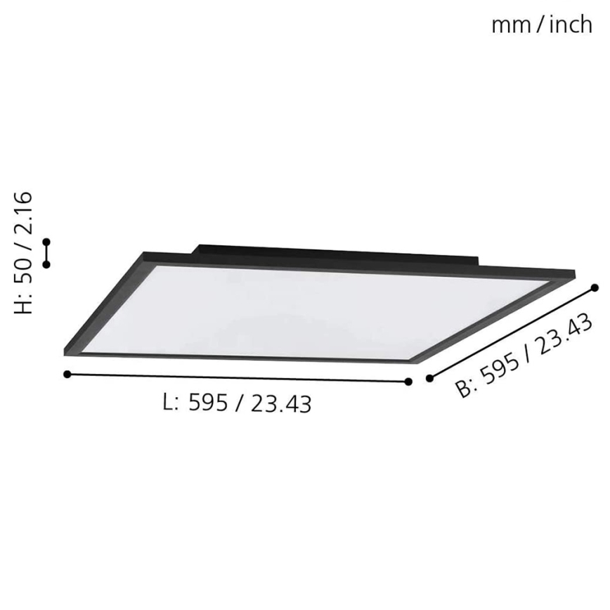 Eglo - LED loftlampe dæmpbar RGB-farver SALOBRENA-C LED/30,5W/230V + fjernbetjening