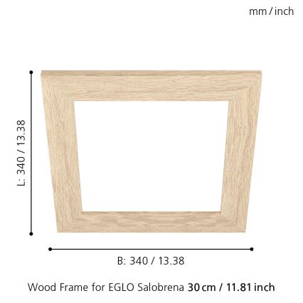 Eglo 99421 - Ramme til loftlampe SALOBRENA 300x300 mm