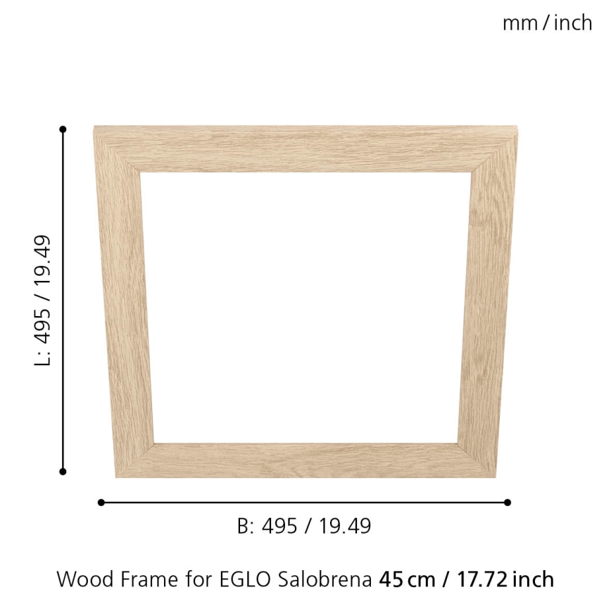 Eglo 99422 - Ramme til loftlampe SALOBRENA 450x450 mm