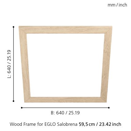 Eglo - Ramme til lampe SALOBRENA 595x595 mm
