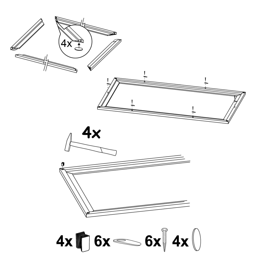 Eglo - Ramme til lampe SALOBRENA 300x1200 mm