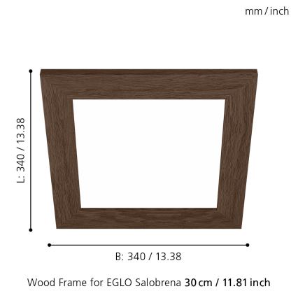 Eglo 99425 - Ramme til loftlampe SALOBRENA 300x300 mm