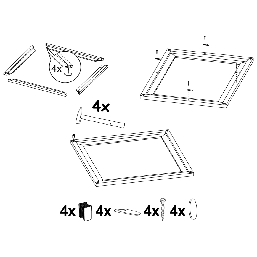 Eglo 99425 - Ramme til loftlampe SALOBRENA 300x300 mm