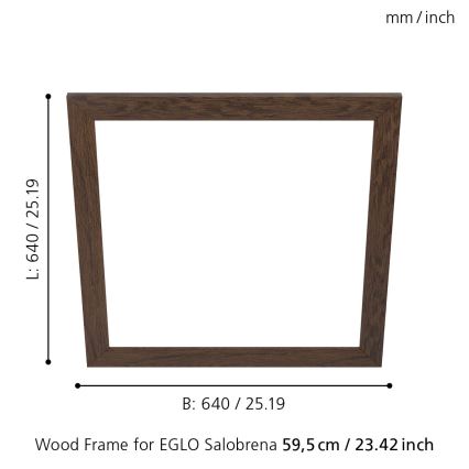 Eglo - Ramme til lampe SALOBRENA 595x595 mm