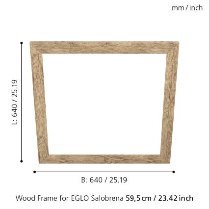 Eglo - Ramme til lampe SALOBRENA 595x595 mm