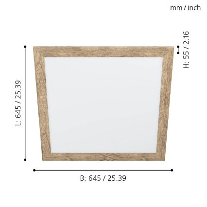 Eglo 99436 - PIGLIONASSO LED loftlampe LED/32W/230V 645x645 mm