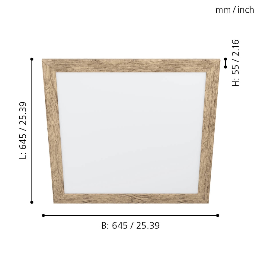 Eglo 99436 - PIGLIONASSO LED loftlampe LED/32W/230V 645x645 mm