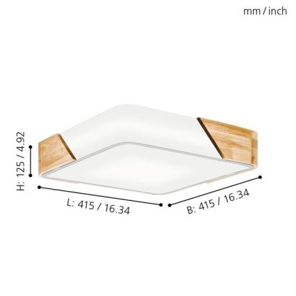 Eglo 99459 - Loftlampe GRIMALDINO 2xE27/28W/230V