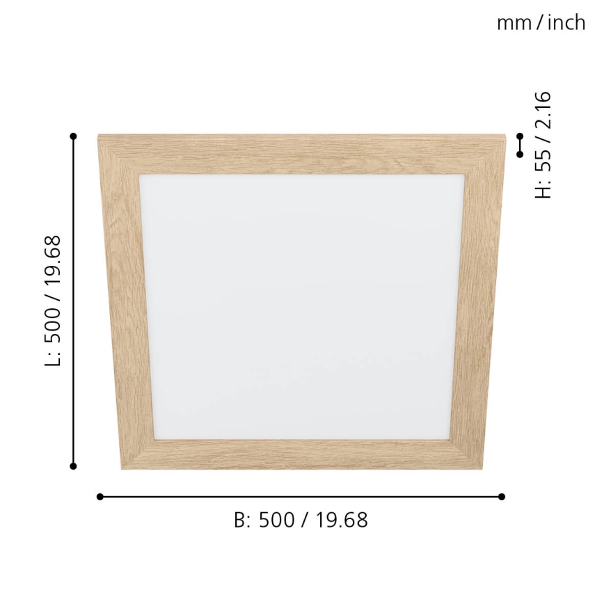 Eglo - LED loftlampe LED/20W/230V 500x500 mm