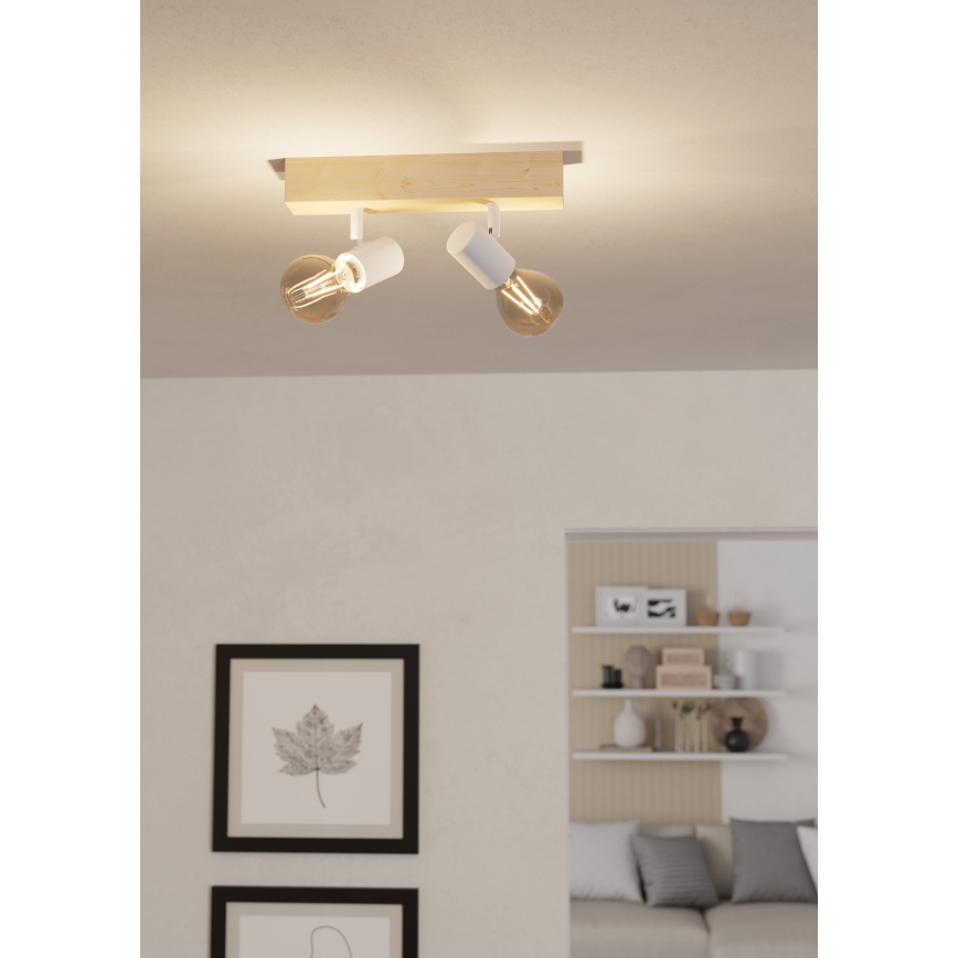 Eglo - Spotlampe TOWNSHEND 2xE27/60W/230V - FSC certificeret
