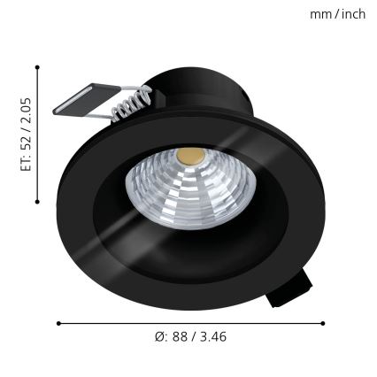 Eglo - LED badeværelseslampe dæmpbar LED/6W/230V 2700K IP44