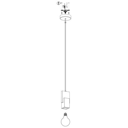 Eglo 99531 - LOBATIA pendel med wire 1xE27/40W/230V