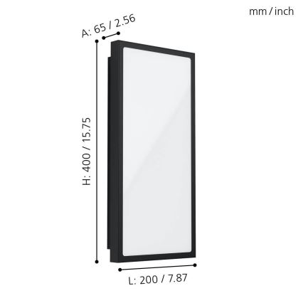 Eglo - Udendørs LED væglampe LED/16W/230V IP44