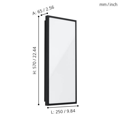 Eglo - Udendørs LED væglampe LED/18,5W/230V IP44