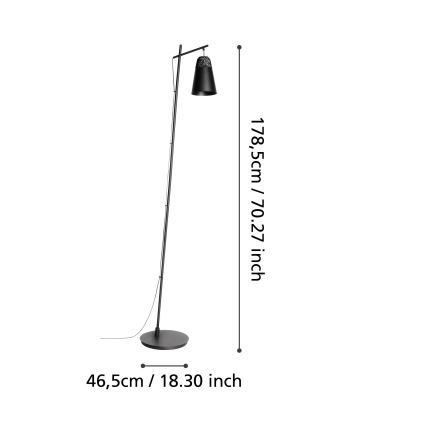 Eglo - Gulvlampe 1xE27/40W/230V