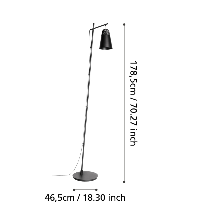 Eglo - Gulvlampe 1xE27/40W/230V