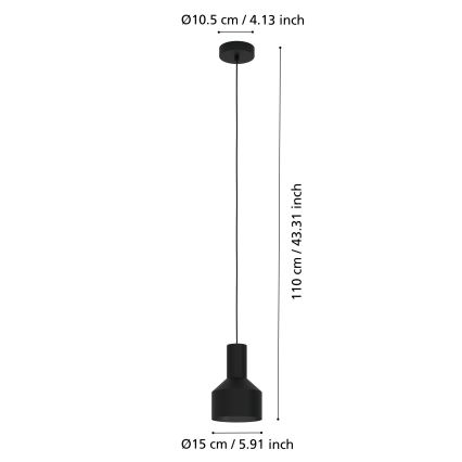 Eglo - Pendel 1xE27/40W/230V