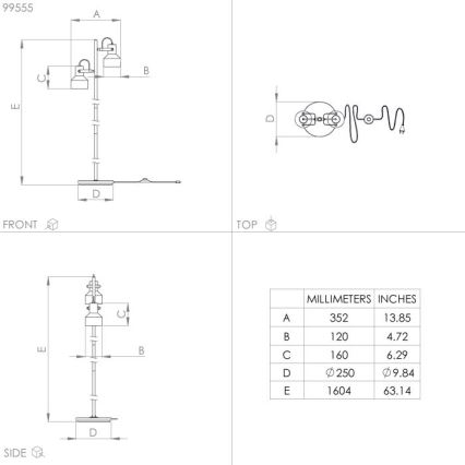 Eglo - Gulvlampe 2xE27/28W/230V