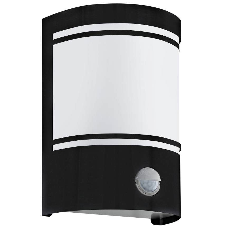 Eglo - Udendørs væglampe m. sensor 1xE27/40W/230V IP44