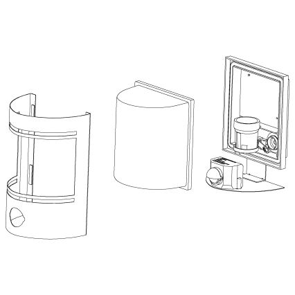Eglo - Udendørs væglampe m. sensor 1xE27/40W/230V IP44