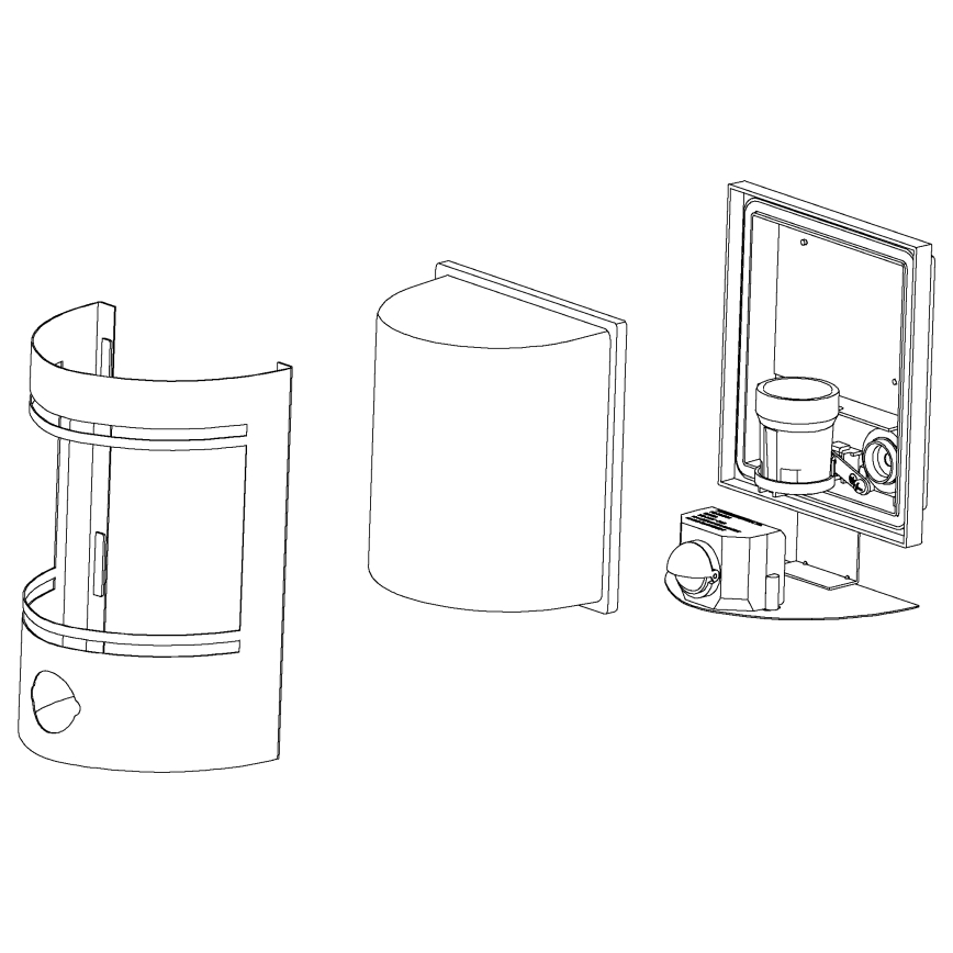 Eglo - Udendørs væglampe m. sensor 1xE27/40W/230V IP44
