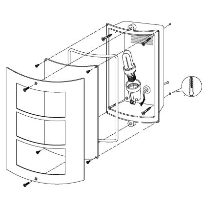 Eglo - Udendørs væglampe 1xE27/40W/230V IP44