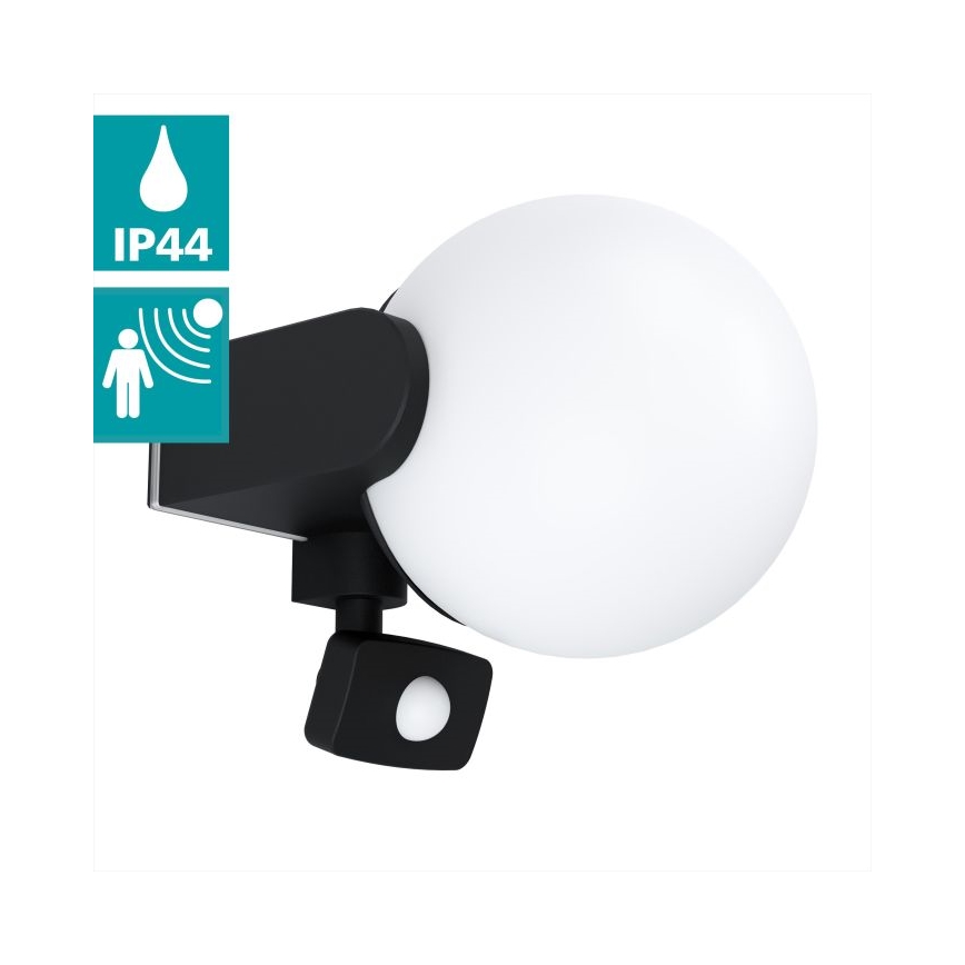 Eglo - Udendørs væglampe med sensor 1xE27/15W/230V IP44